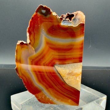 Carnelian Ruw - Hoogte: 9.5 cm - Breedte: 10 cm- 565 g - (1)