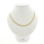 Gouden Figaro schakelketting, Ophalen of Verzenden, Gebruikt, Overige kleuren, Goud
