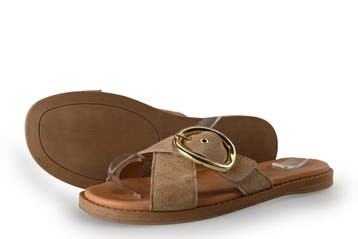 Manfield Slippers in maat 39 Beige, Slippers, Verzenden, Beige, Manfield