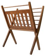 Porte-revues - Pliable - Bois, Teck, Placage de teck,