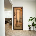 Stalen Binnendeur - Brons - 5 Vlaks - Brons rook glas, Minder dan 80 cm, Binnendeur, Nieuw, Metaal