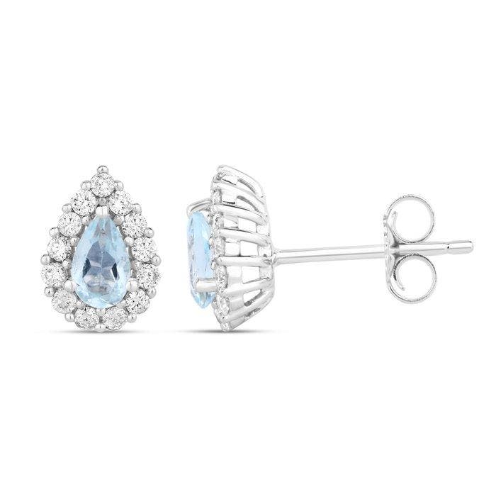 Zonder minimumprijs - Oorbellen - 14 karaat Witgoud -, Handtassen en Accessoires, Oorbellen