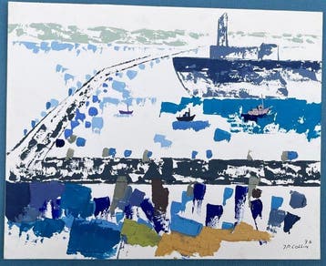 Jean Pierre Collin (1935-2025) - Marine - Port quasi
