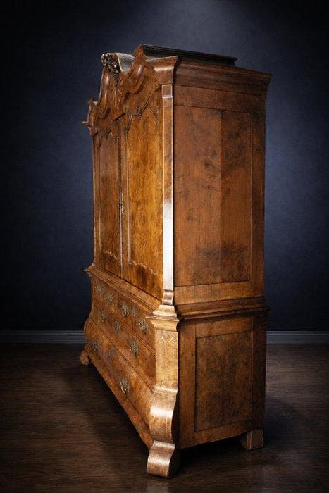 Kabinet - Burr walnut, Oak, Antiek en Kunst, Antiek | Meubels | Stoelen en Sofa's