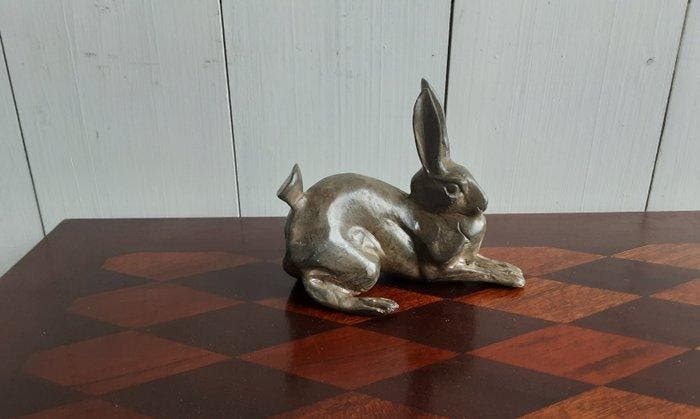 P. Chenet - Beeldje, Konijn - 10 cm - Brons, Antiquités & Art, Curiosités & Brocante