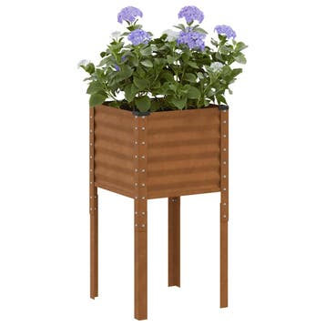 vidaXL Plantenbak 45x45x88 cm weerbestendig staal, Verzenden, Nieuw