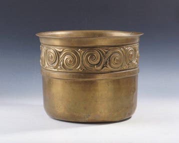 Jardinière - Jugendstil spiralenband met acanthusblad •, Antiek en Kunst