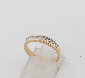 Zonder minimumprijs - Ring - 18 karaat Geel goud Diamant