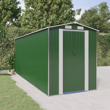 vidaXL Tuinschuur 192x523x223 cm gegalvaniseerd staal groen, Verzenden