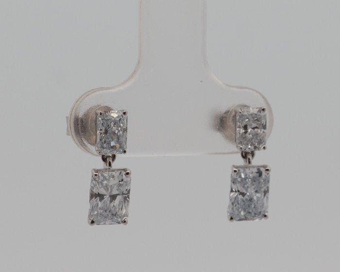 Zonder minimumprijs - Oorbellen - 14 karaat Witgoud -, Handtassen en Accessoires, Oorbellen