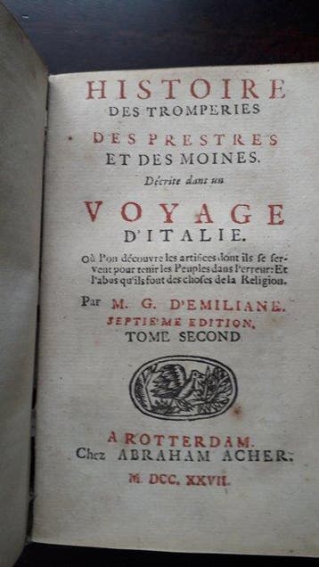 Antoine Gavin - Histoire des tromperies des prestres et des, Antiek en Kunst