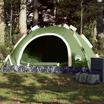 vidaXL Tent 2-persoons snelontgrendeling groen, Verzenden