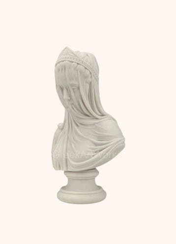 Beeld, Scultura busto dama fanciulla velata di Monti 1875