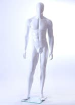 *TIP*  Faceless etalagepop heren glossy white MGM2W, Ophalen of Verzenden