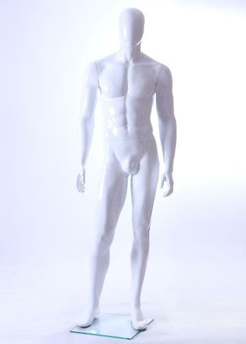 *TIP*  Faceless etalagepop heren glossy white MGM2W, Ophalen of Verzenden