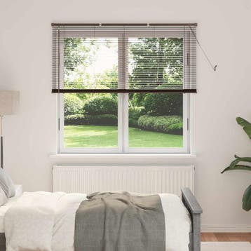 vidaXL Venetiaanse jaloezie Donkerbruin met Patroon 150 x, Verzenden