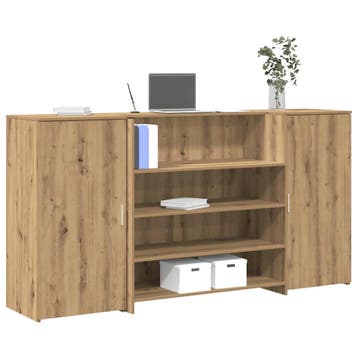vidaXL Receptiebalie 200x50x103,5cm bewerkt hout artisanaal, Huis en Inrichting, Verzenden, Nieuw