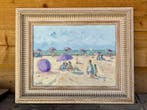 Cor Schaap (1968) - Strandgezicht met parasols, Antiek en Kunst
