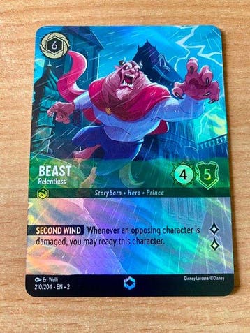 Ravensburger - 1 Card - Disney Lorcana - Beast 210/204 - EN, Nieuw