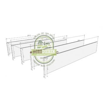 Plaque en béton 200x40x3,2cm (jardinier ou grand projet, Neuf