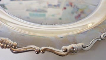 Athos Masi - Athos Masi - Plateau - Argent 800 - bord, Antiquités & Art, Antiquités | Argent & Or