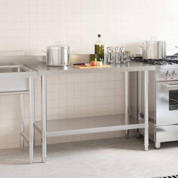 Werktafel RVS 120cm -35% Retour deal! Snel zijn., Verzenden, Nieuw zonder verpakking, Inox Meubilair