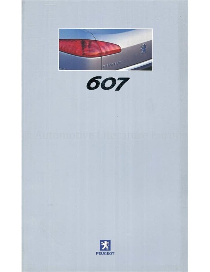 2001 PEUGOT 607 BROCHURE NEDERLANDS, Livres, Autos | Brochures & Magazines