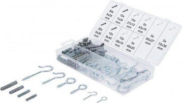 Assortiment schroefhaken en pluggen 125-dlg, Verzenden