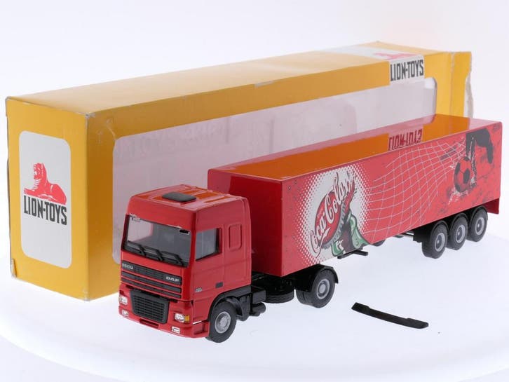 Schaal 1:50 Lion-toys No. 36 DAF XF 480 trekker met trail..., Hobby en Vrije tijd, Modelauto's | 1:50, Gebruikt, Ophalen of Verzenden