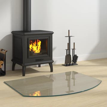 vidaXL Glazen haardplaat Doorzichtig 80 x 60 cm Glas, Verzenden, Nieuw