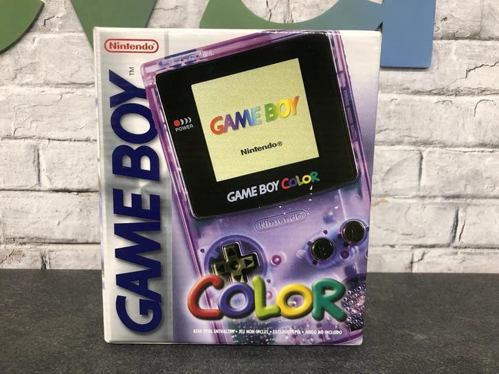 Gameboy Color Transparent Purple [Complete], Games en Spelcomputers, Spelcomputers | Nintendo Game Boy, Verzenden