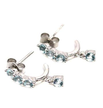 Sans prix de réserve - Boucles doreilles Argent - 0.80ct., Bijoux, Sacs & Beauté, Boucles d'oreilles
