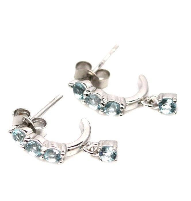 Sans prix de réserve - Boucles doreilles Argent - 0.80ct., Bijoux, Sacs & Beauté, Boucles d'oreilles