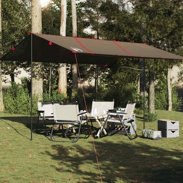 vidaXL Kampeerluifel waterdicht 451x420 cm bruin, Verzenden, Nieuw