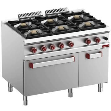 Fornuis + Oven | OPTIMA 700 | Gas | 6 Branders (6x 7kW) +, Verzenden