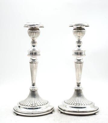 Chandelier (2) - Argent 833 - h. 24,5 cm