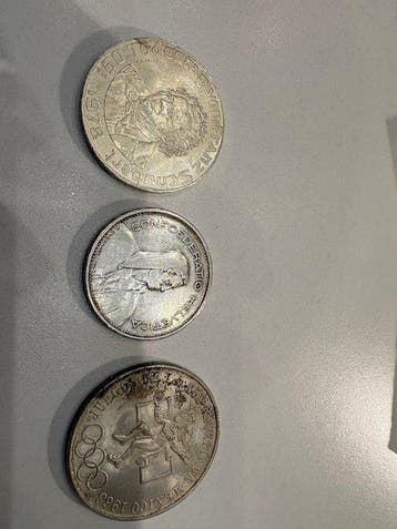 Zwitserland, Mexico, Oostenrijk. Lot of 3 silver coins
