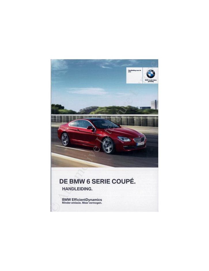 2011 BMW 6 SERIE INSTRUCTIEBOEKJE NEDERLANDS, Autos : Divers, Modes d'emploi & Notices d'utilisation, Enlèvement ou Envoi