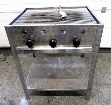 RVS Grill met 3 branders, Barbecue, 65cm propaan/butaan, Nieuw in verpakking