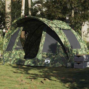 vidaXL Vistent 2-persoons waterdicht camouflage, Verzenden