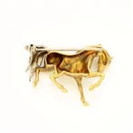 Broche - 18 karaat Geel goud - Paard
