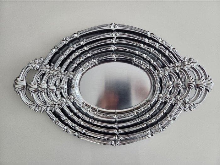 Alessi - Carlo Alessi - Plateau (5) - “Barocco” série n° 950, Antiquités & Art, Antiquités | Meubles | Chaises & Canapés