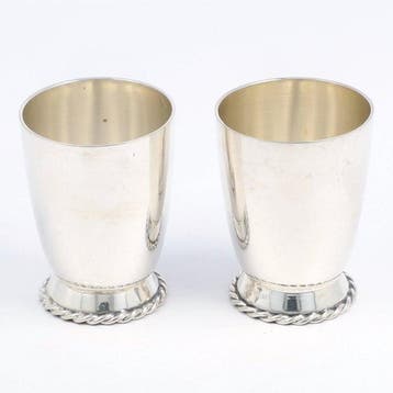 Johann Beck - Likeur- / shotbekers - Beker (6) - .835 zilver, Antiek en Kunst