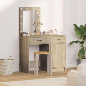 vidaXL Kaptafel 2 st Bruin 50 x 41 x 135 cm Bewerkt hout, Verzenden