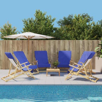 vidaXL Strandhanddoeken 6 st 400 g/m² 60x135 cm stof, Huis en Inrichting, Verzenden, Nieuw