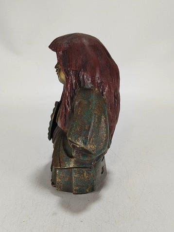 Cast iron painted children - sculptuur IJzer - Japan (Zonder