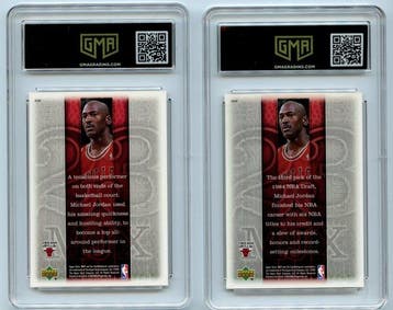Upper Deck - Lot of 2 - 1999 MJ Exclusive - GMA 8.5 -