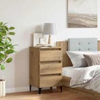 vidaXL Nachtkastje met metalen poten 40x35x69 cm artisanaal, Verzenden, Nieuw