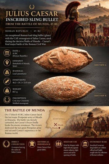 Oud-Romeins, Republiek Lood Julius Caesar – Zeldzame