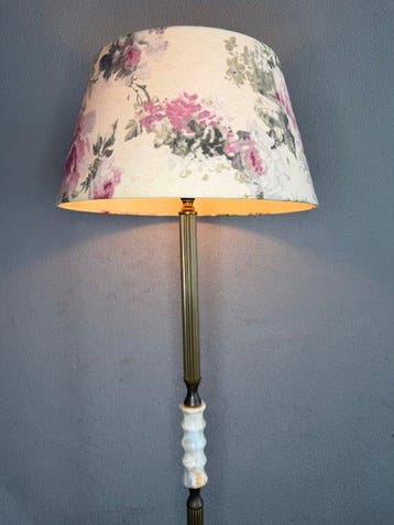 Staande lamp - Messing, Marmer, Brons - chique high-end 155